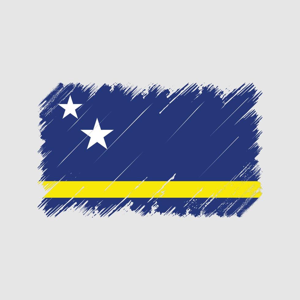 curacao vlag penseelstreken. nationale vlag vector