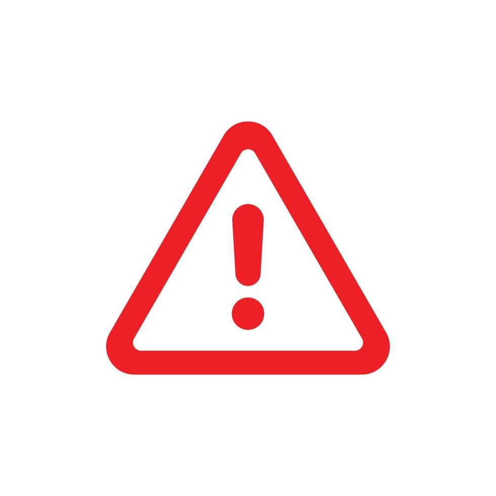 eps10 rood vector gevaar bericht of risico pictogram geïsoleerd op een witte achtergrond. gevarenwaarschuwingssymbool in een eenvoudige, platte trendy moderne stijl voor uw websiteontwerp, logo, pictogram en mobiele applicatie