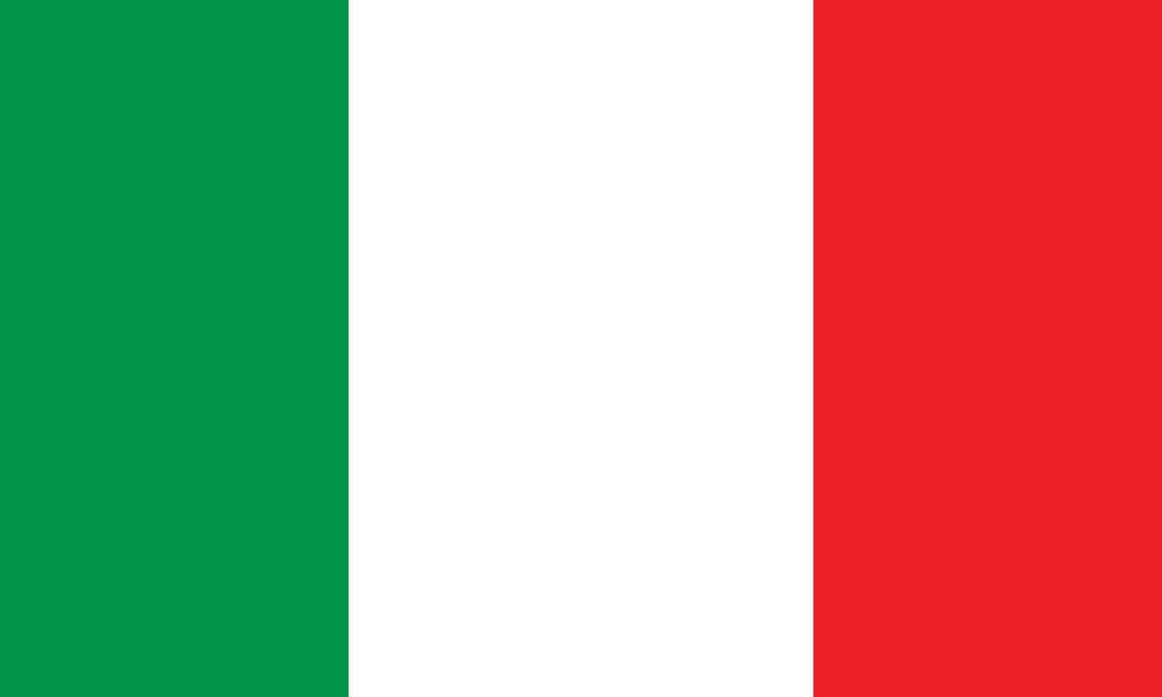 eps10 rood, groen en wit vector Italië vlagpictogram. Italiaans nationaal vlagsymbool in een eenvoudige, platte trendy moderne stijl voor uw websiteontwerp, logo, pictogram, ui en mobiele applicatie