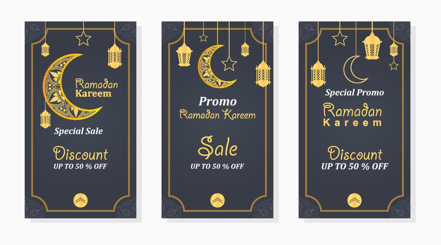 social media post verhalen verkoop banner ramadan kareem vector