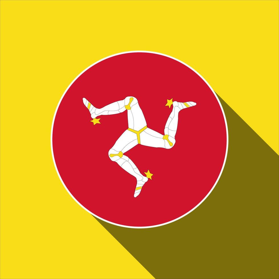 land eiland man. vlag van het eiland man. vectorillustratie. vector