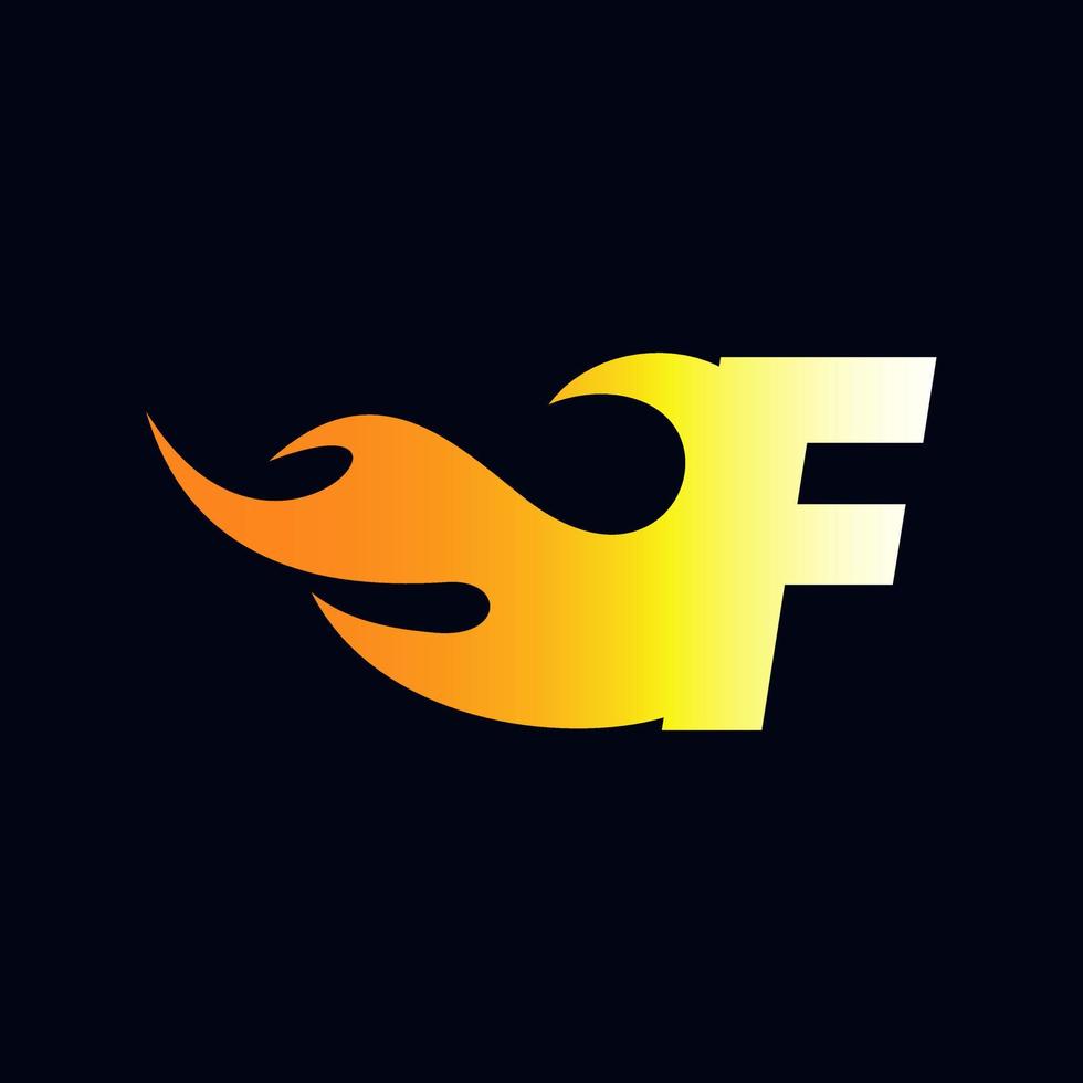 eerste f vlam logo vector