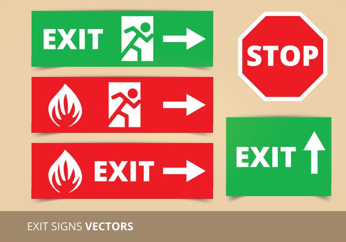 Exit sign vectoren
