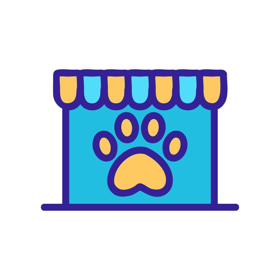 winkel voor huisdier pictogram vector. geïsoleerde contour symbool illustratie vector