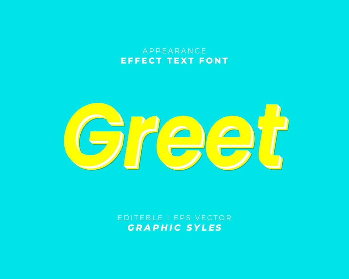 teksteffect lettertype 3D-kleur. vector