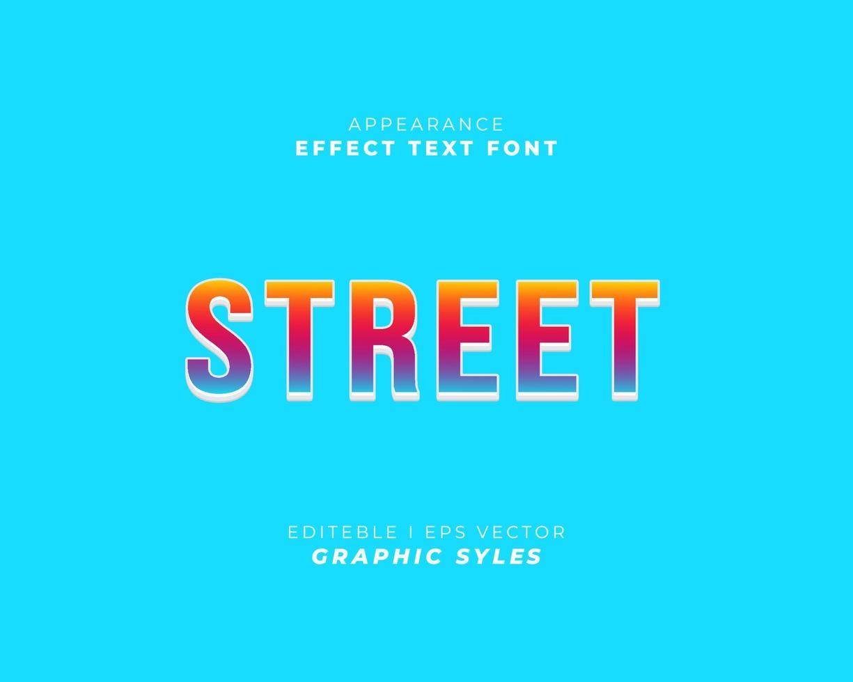 teksteffect lettertype 3d kleur vector