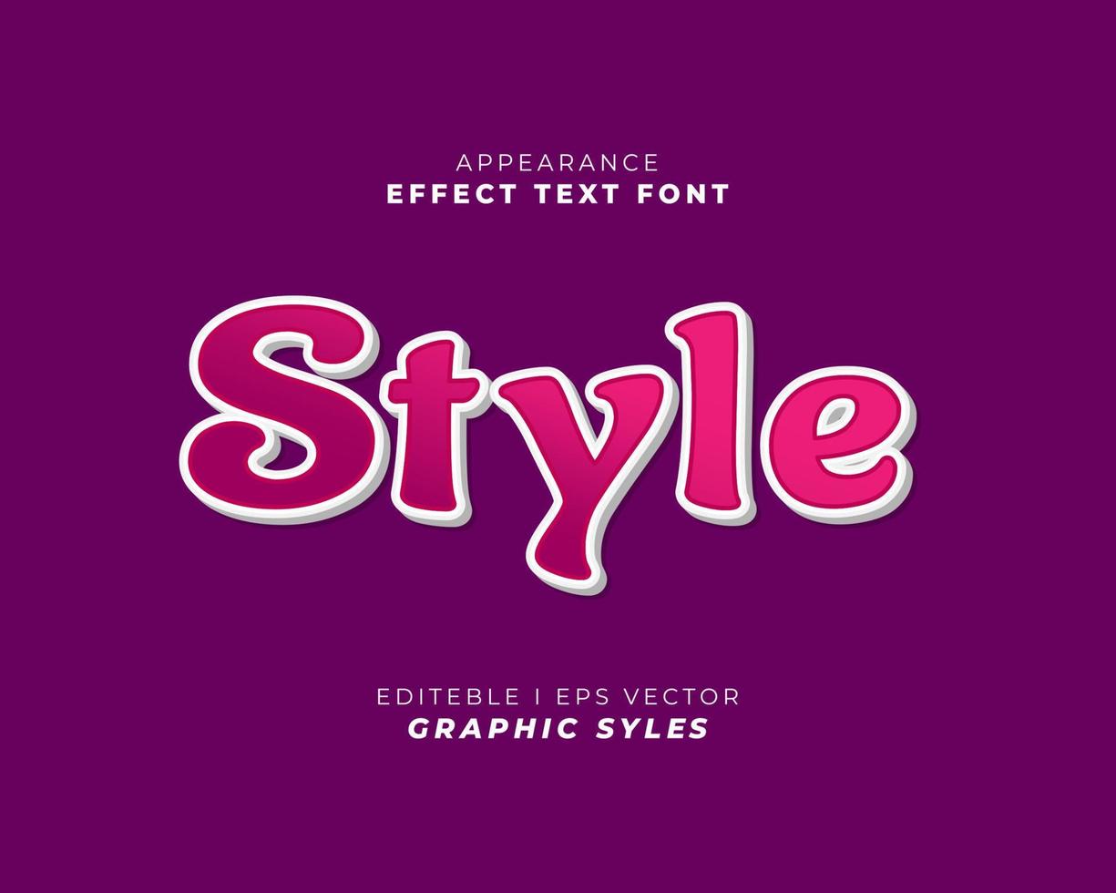 teksteffect lettertype 3D-kleur. vector