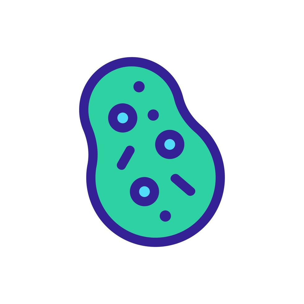 bacterie pictogram vector. geïsoleerde contour symbool illustratie vector