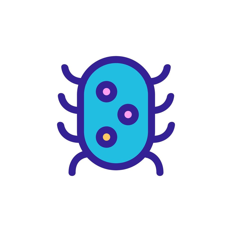 bacterie pictogram vector. geïsoleerde contour symbool illustratie vector