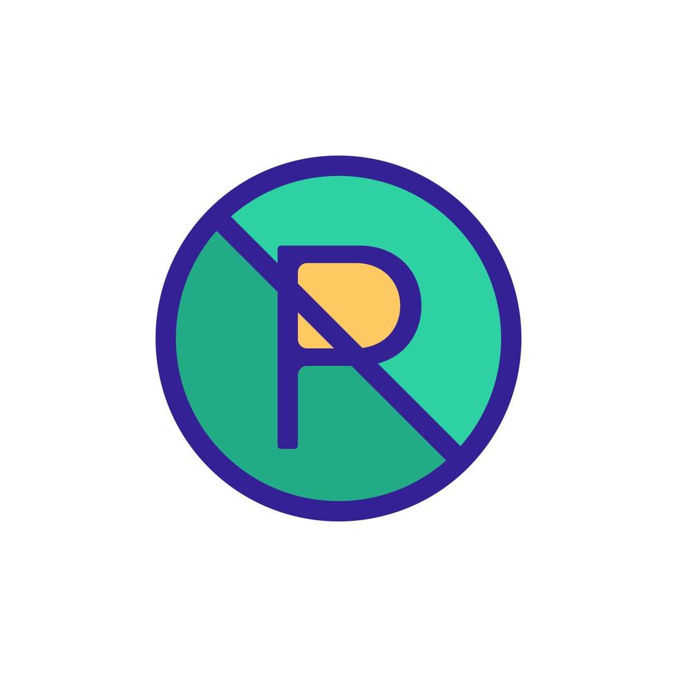 parkeren is verboden pictogram vector. geïsoleerde contour symbool illustratie vector