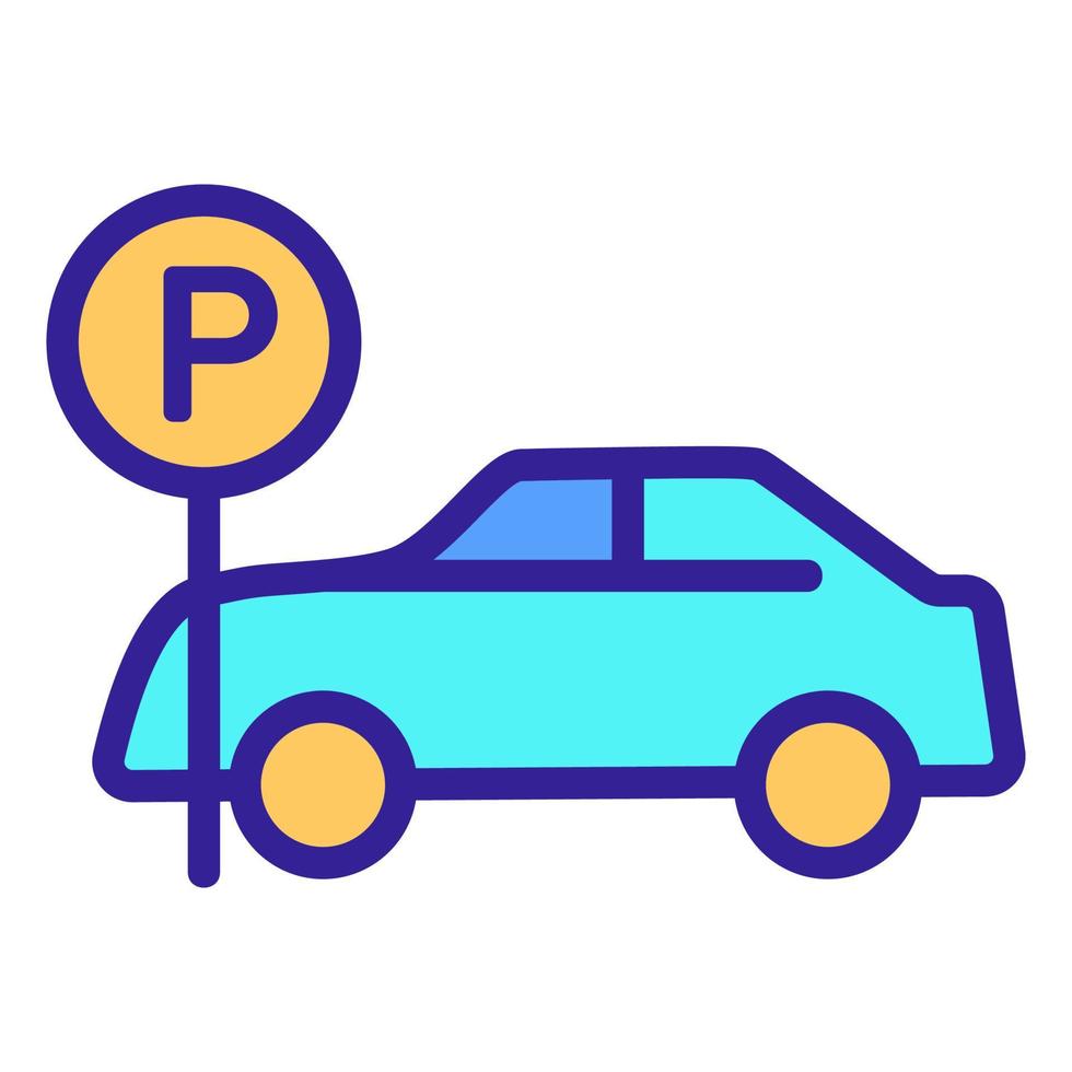 parkeerplaats pictogram vector. geïsoleerde contour symbool illustratie vector