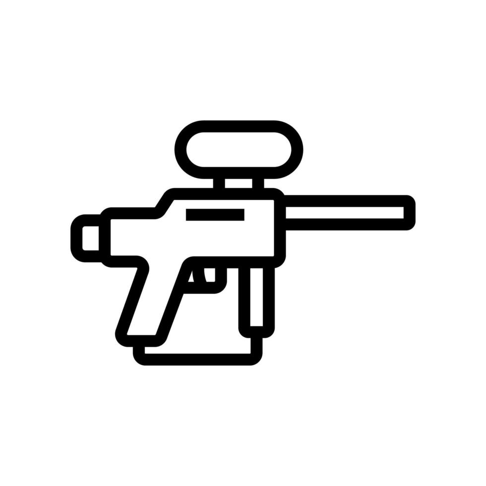 paintball pistool pictogram vector overzicht illustratie