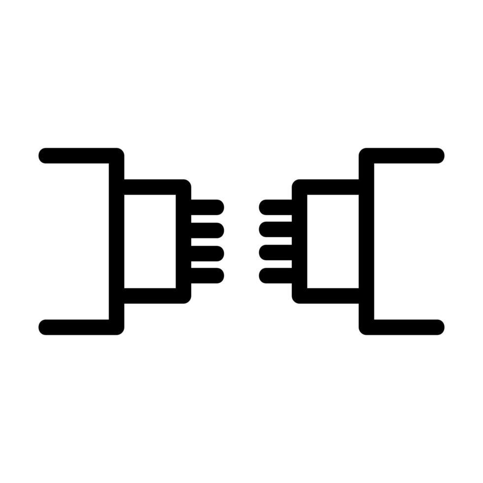 optische kabel pictogram vector. geïsoleerde contour symbool illustratie vector