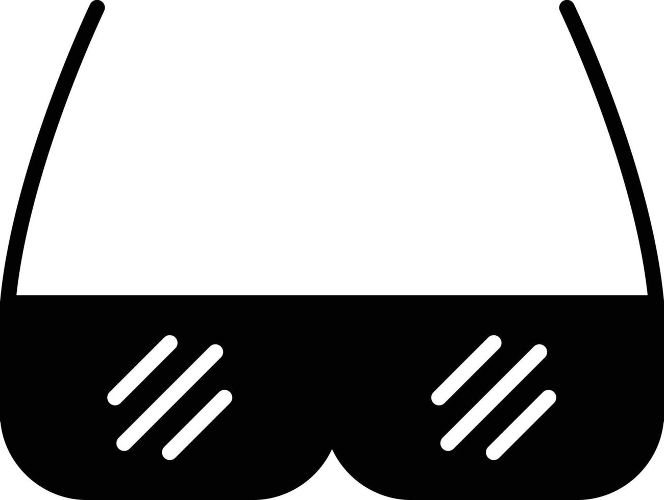 glyph-pictogram voor bril vector