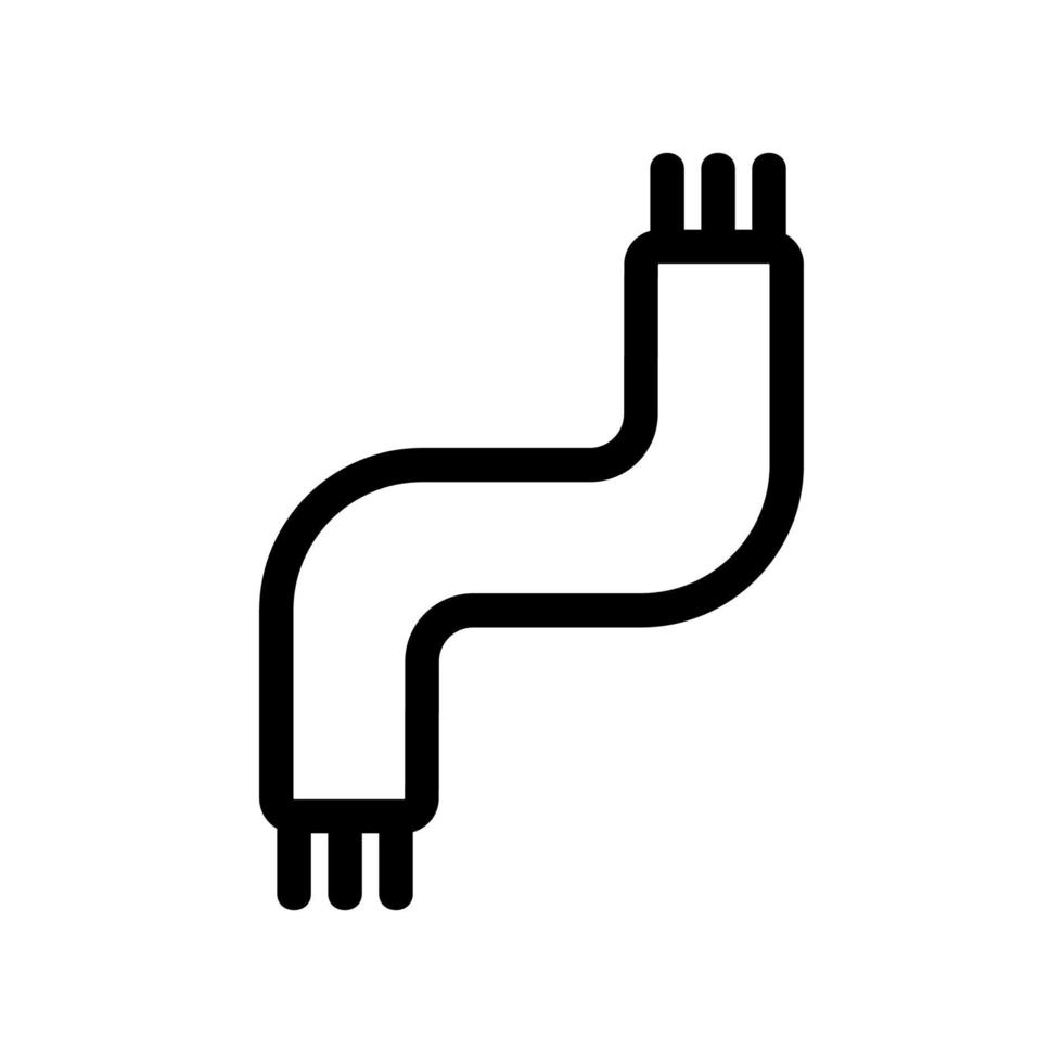 optische kabel pictogram vector. geïsoleerde contour symbool illustratie vector