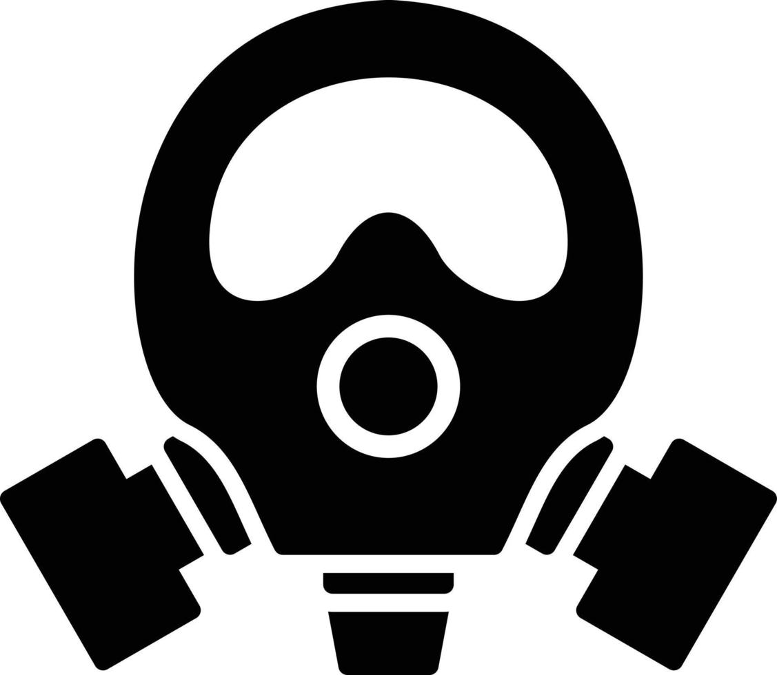 gasmasker glyph icoon vector