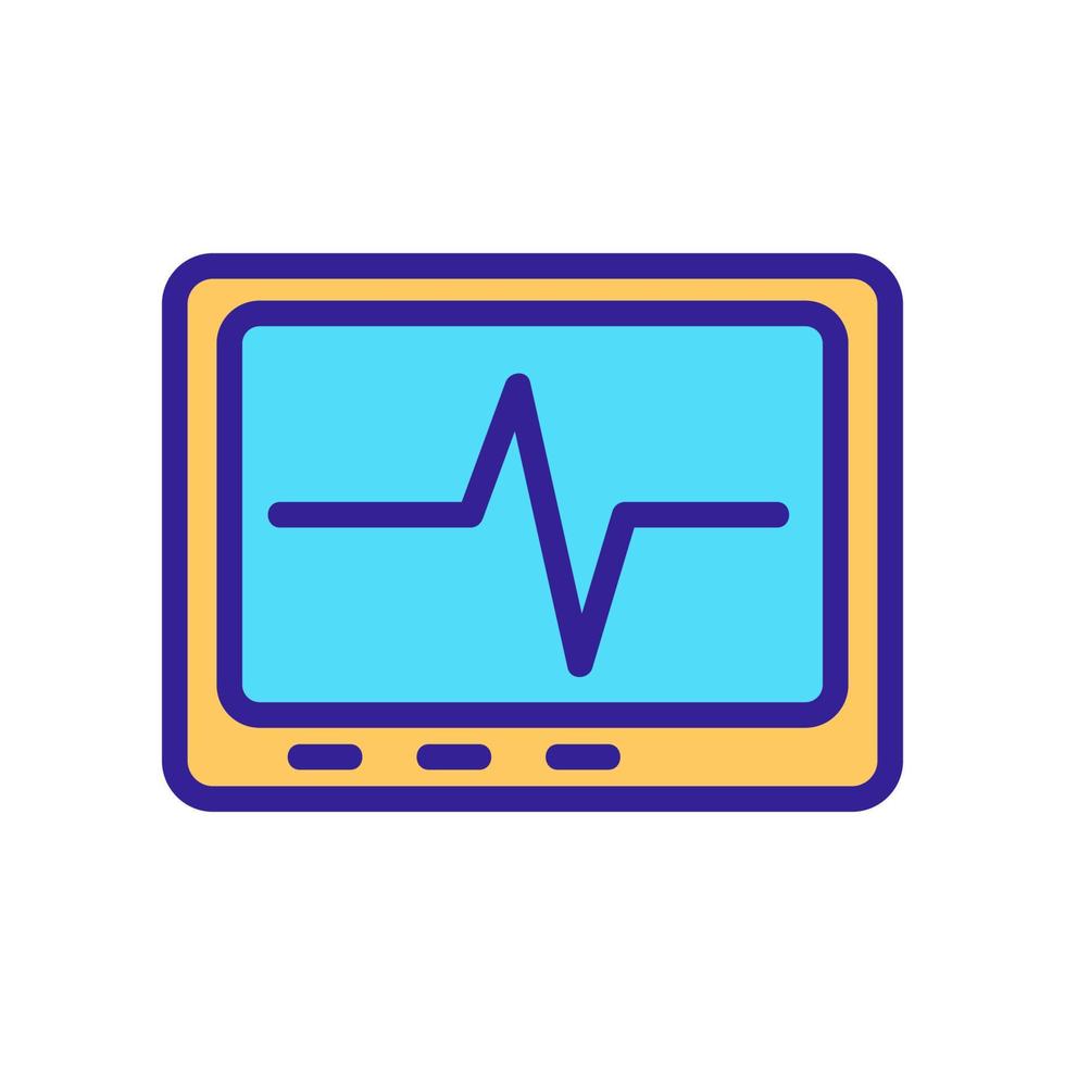 cardiogram van het hart pictogram vector. geïsoleerde contour symbool illustratie vector