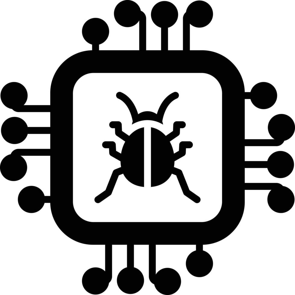 cpu glyph-pictogram vector