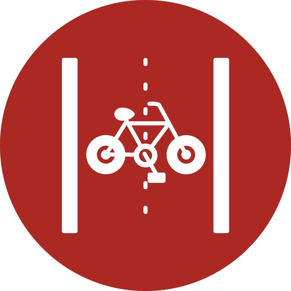 fietspad glyph cirkel multicolor vector