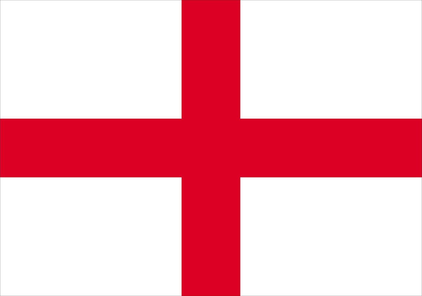 vlag van engeland, nationale vlag van engeland vectorillustratie vector