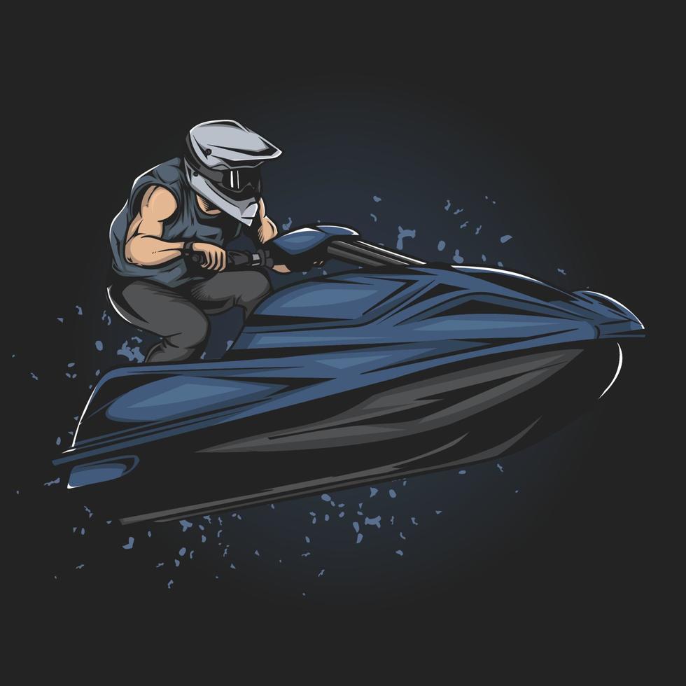 jetski vectorillustratie vector