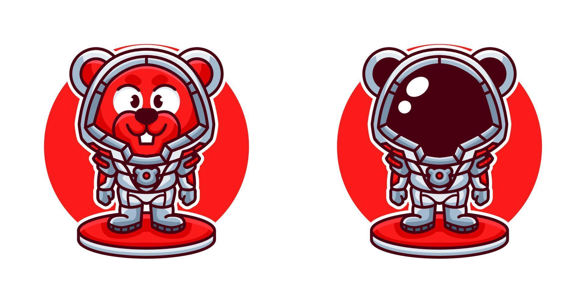 gummy beer de astronaut cartoon afbeelding vector
