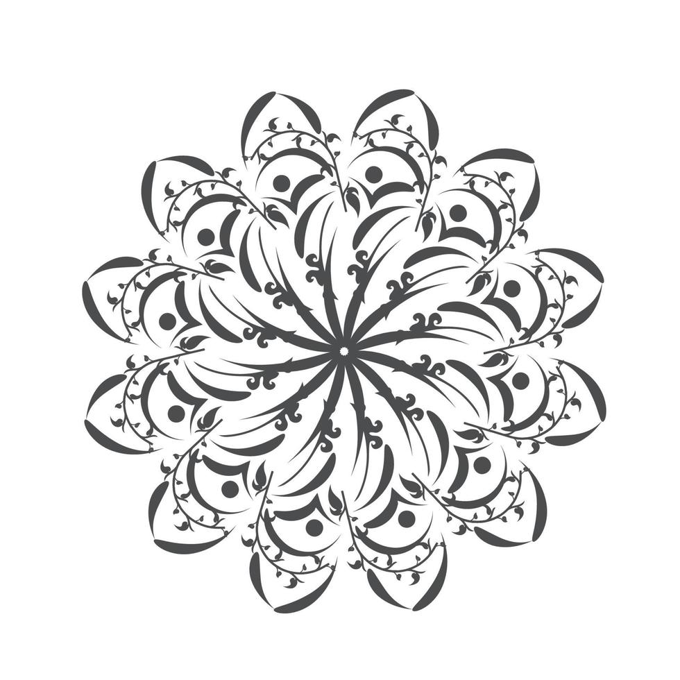 mandala kunst design in cirkel. eenvoudig mandala-ontwerp bloemen mandala-kunst mooi mandala-kunstwerk vector