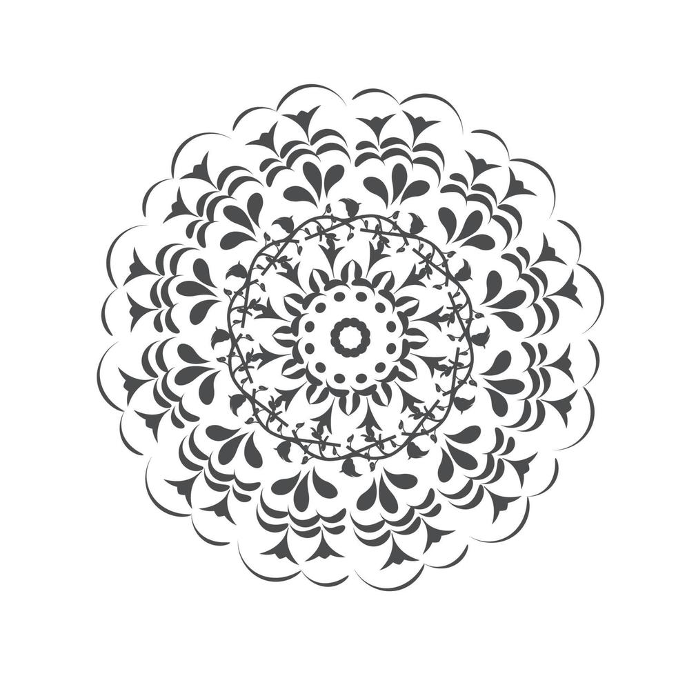 mandala kunst design in cirkel. eenvoudig mandala-ontwerp bloemen mandala-kunst mooi mandala-kunstwerk vector