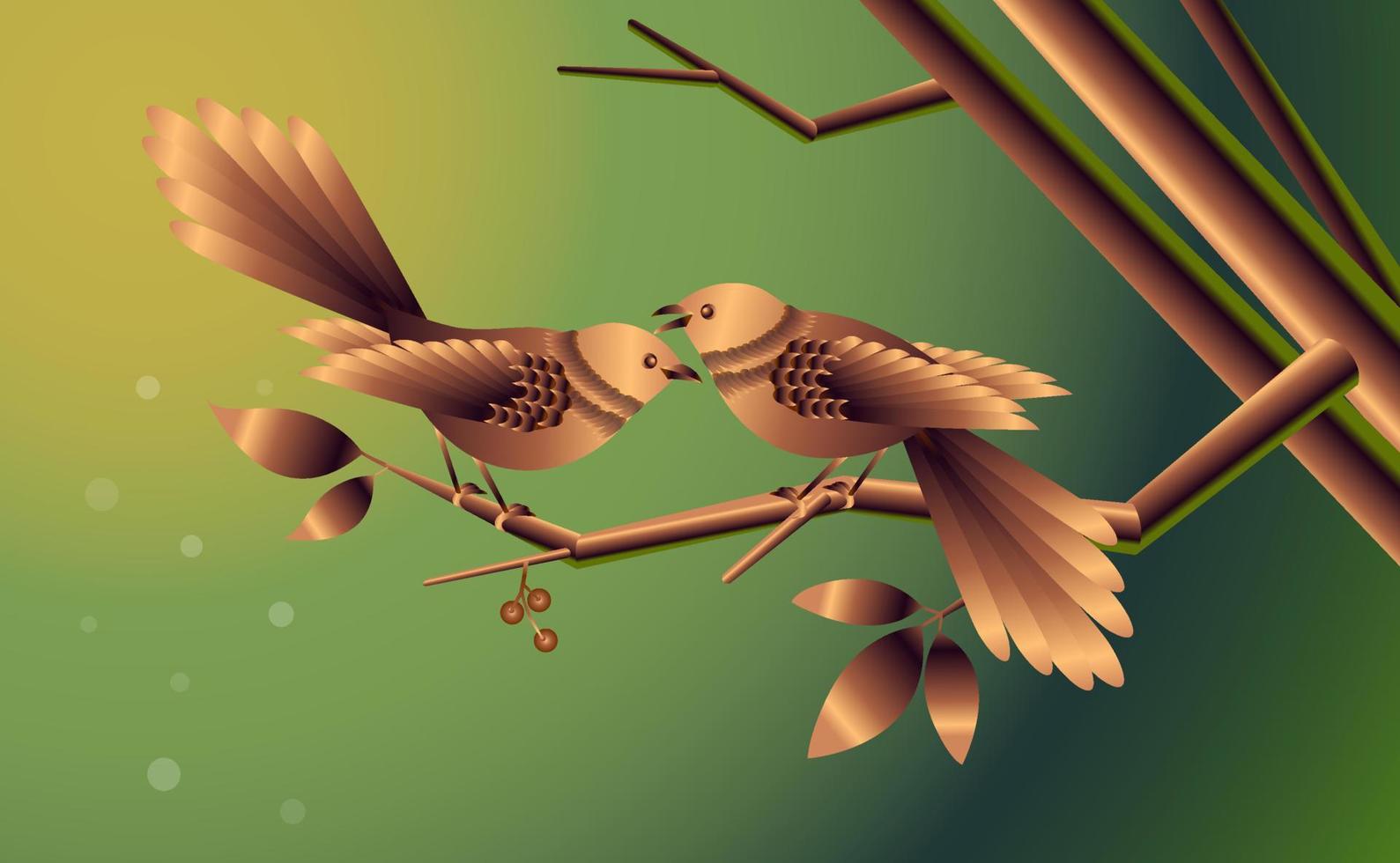 vogels bladeren en boomtakken tropische sfeer. tropisch thema met vector- en abstracte illustratieachtergronden. vector
