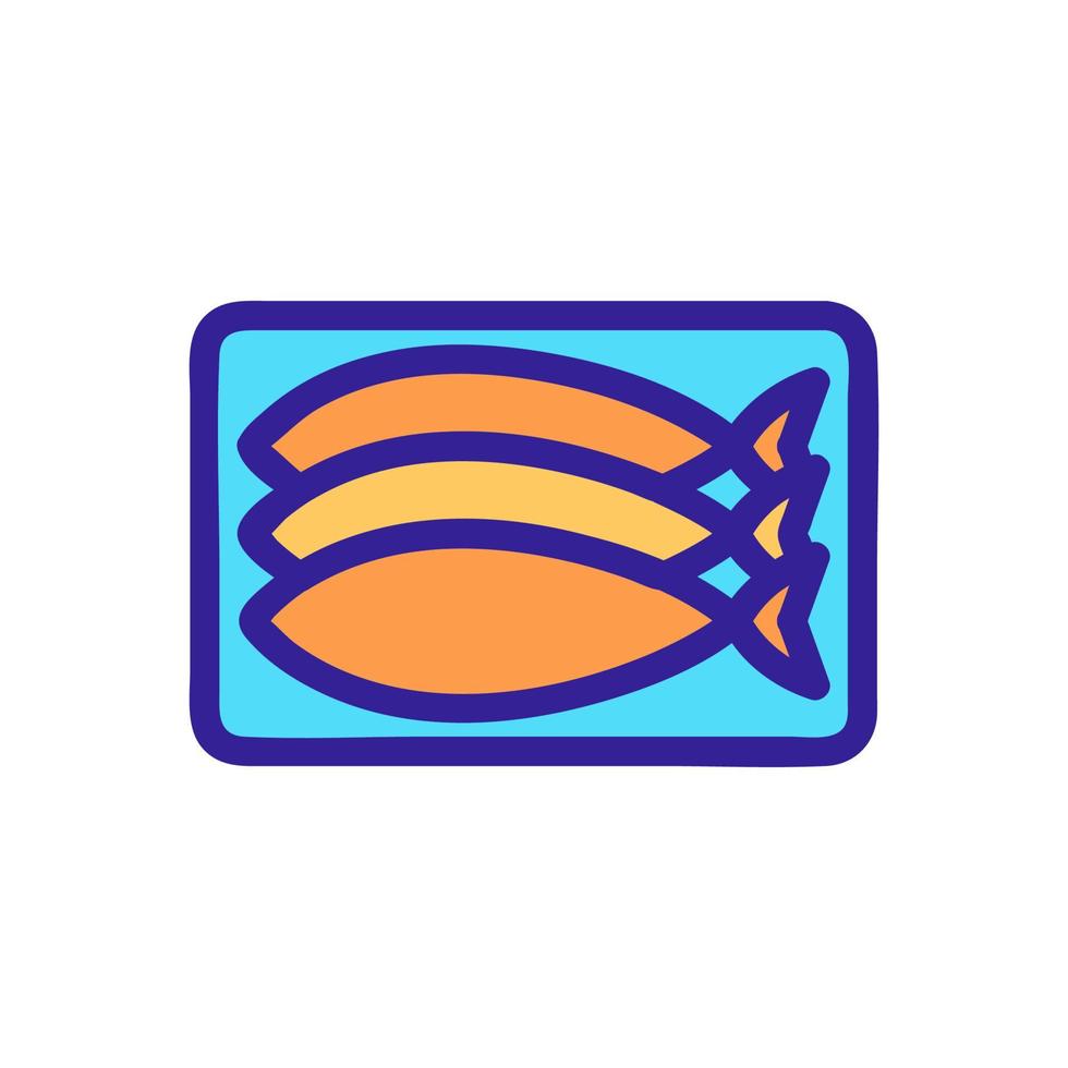 tonijnfilet pictogram vector. geïsoleerde contour symbool illustratie vector