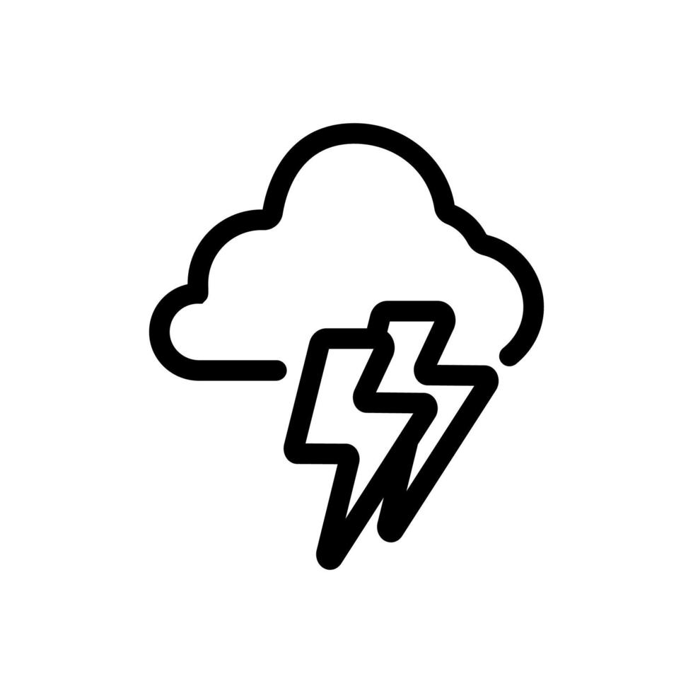 bliksem storm orkaan pictogram vector. geïsoleerde contour symbool illustratie vector