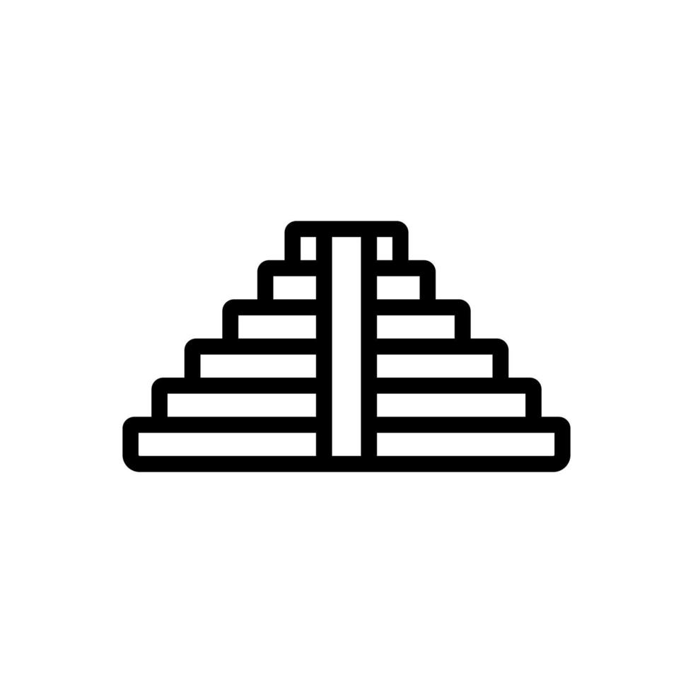 stappen die leiden naar tempel pictogram vector overzicht illustratie