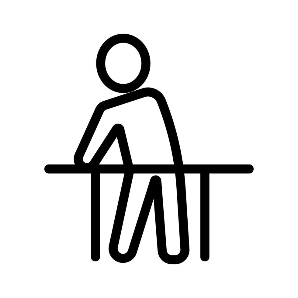 oude man pictogram vector. geïsoleerde contour symbool illustratie vector