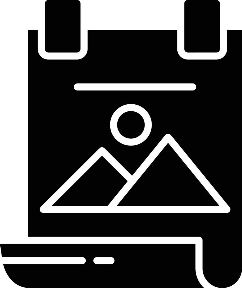 poster glyph-pictogram vector