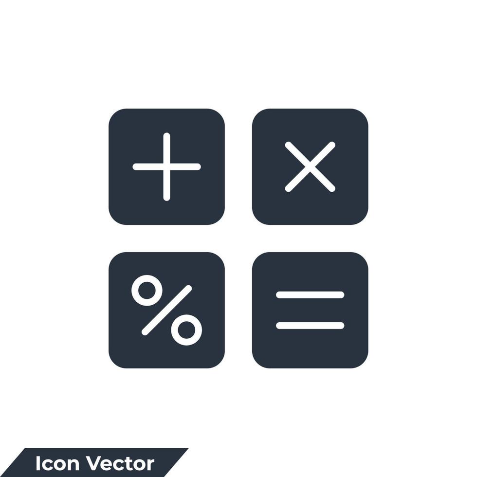 rekenmachine pictogram logo vectorillustratie. financiën symbool sjabloon voor grafische en webdesign collectie vector