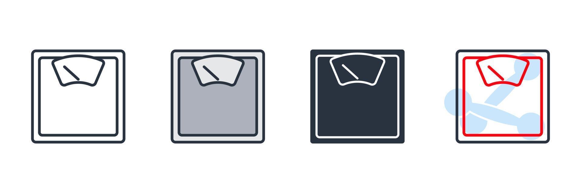 gewicht schaal pictogram logo vectorillustratie. meting symbool sjabloon voor grafische en webdesign collectie vector