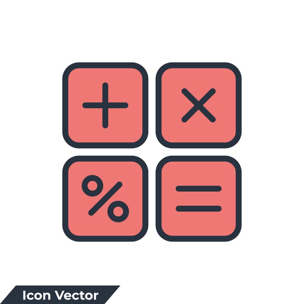 rekenmachine pictogram logo vectorillustratie. financiën symbool sjabloon voor grafische en webdesign collectie vector