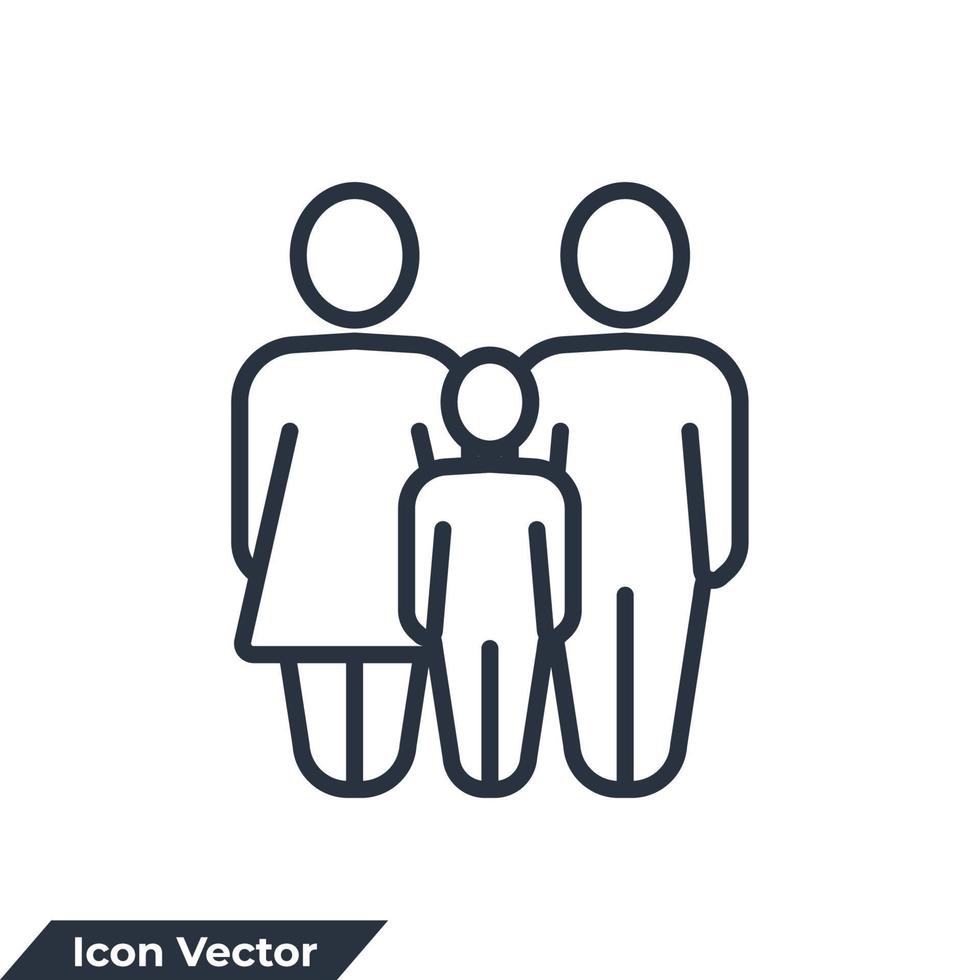 familie pictogram logo vectorillustratie. ouders symbool sjabloon voor grafische en webdesign collectie vector