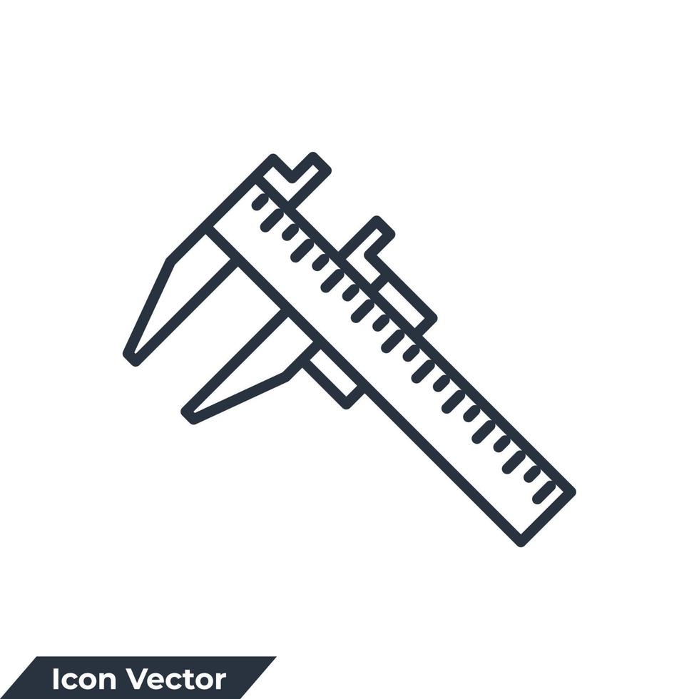 remklauw pictogram logo vectorillustratie. meetinstrument en instrument symboolsjabloon voor grafische en webdesigncollectie vector