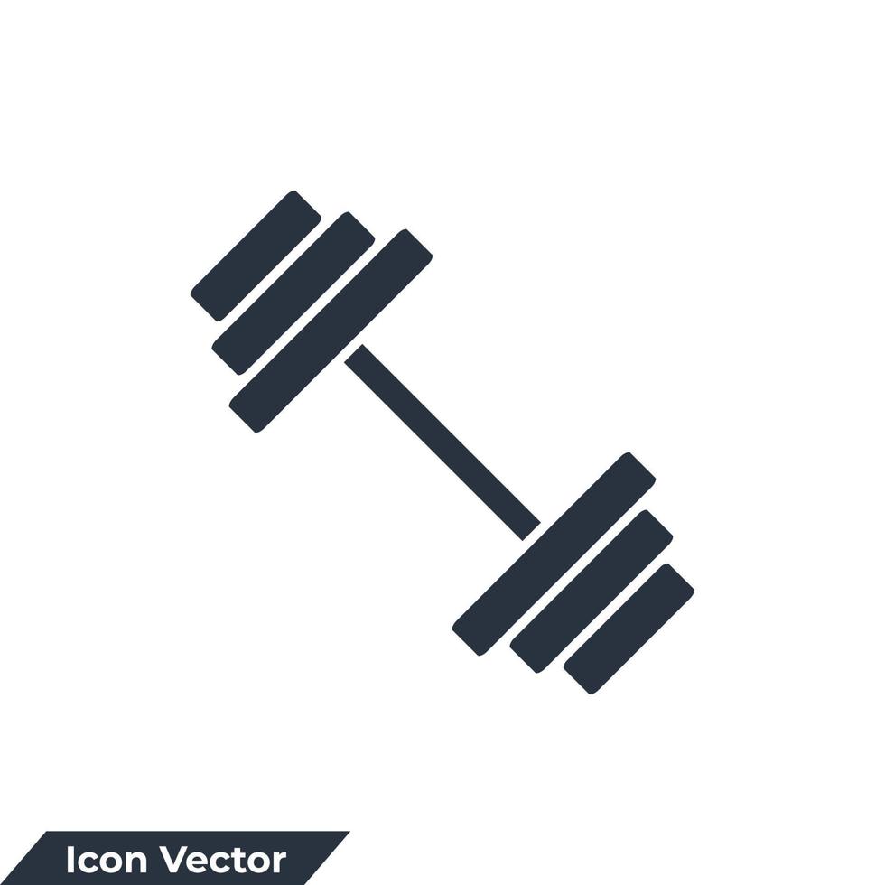 barbell pictogram logo vectorillustratie. halter, fitnessapparatuur symboolsjabloon voor grafische en webdesigncollectie vector