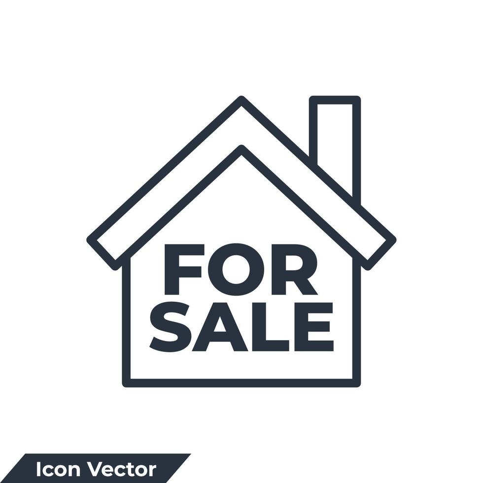 huis te koop pictogram logo vectorillustratie. te koop symboolsjabloon voor grafische en webdesigncollectie vector