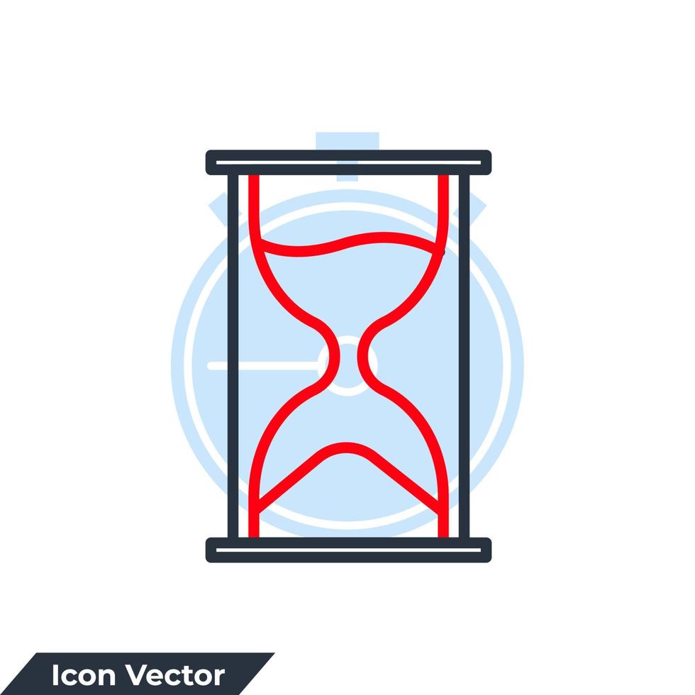 zand glas pictogram logo vectorillustratie. zandlopersymboolsjabloon voor grafische en webdesigncollectie vector