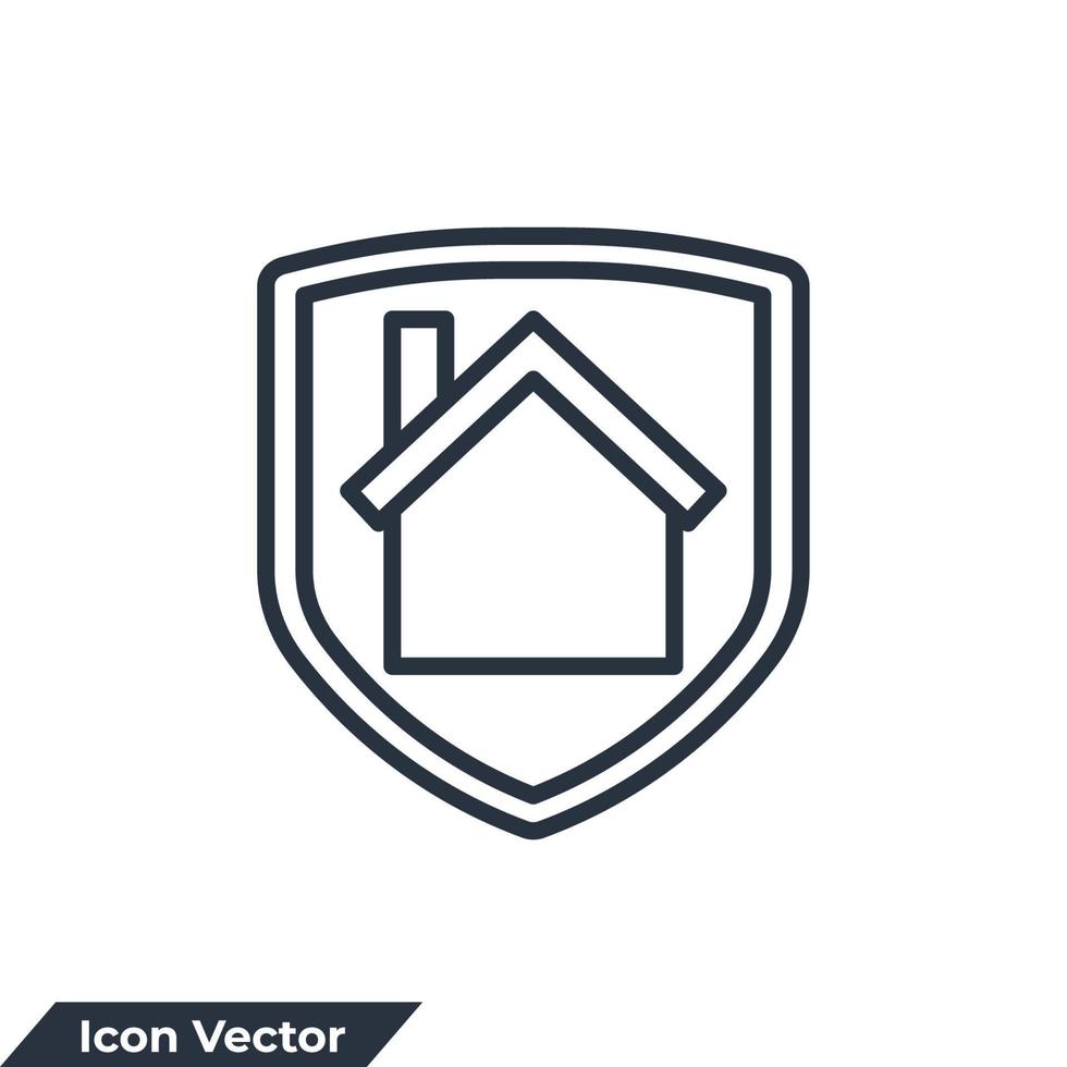 verzekering huis pictogram logo vectorillustratie. schild en huissymboolsjabloon voor grafische en webdesigncollectie vector