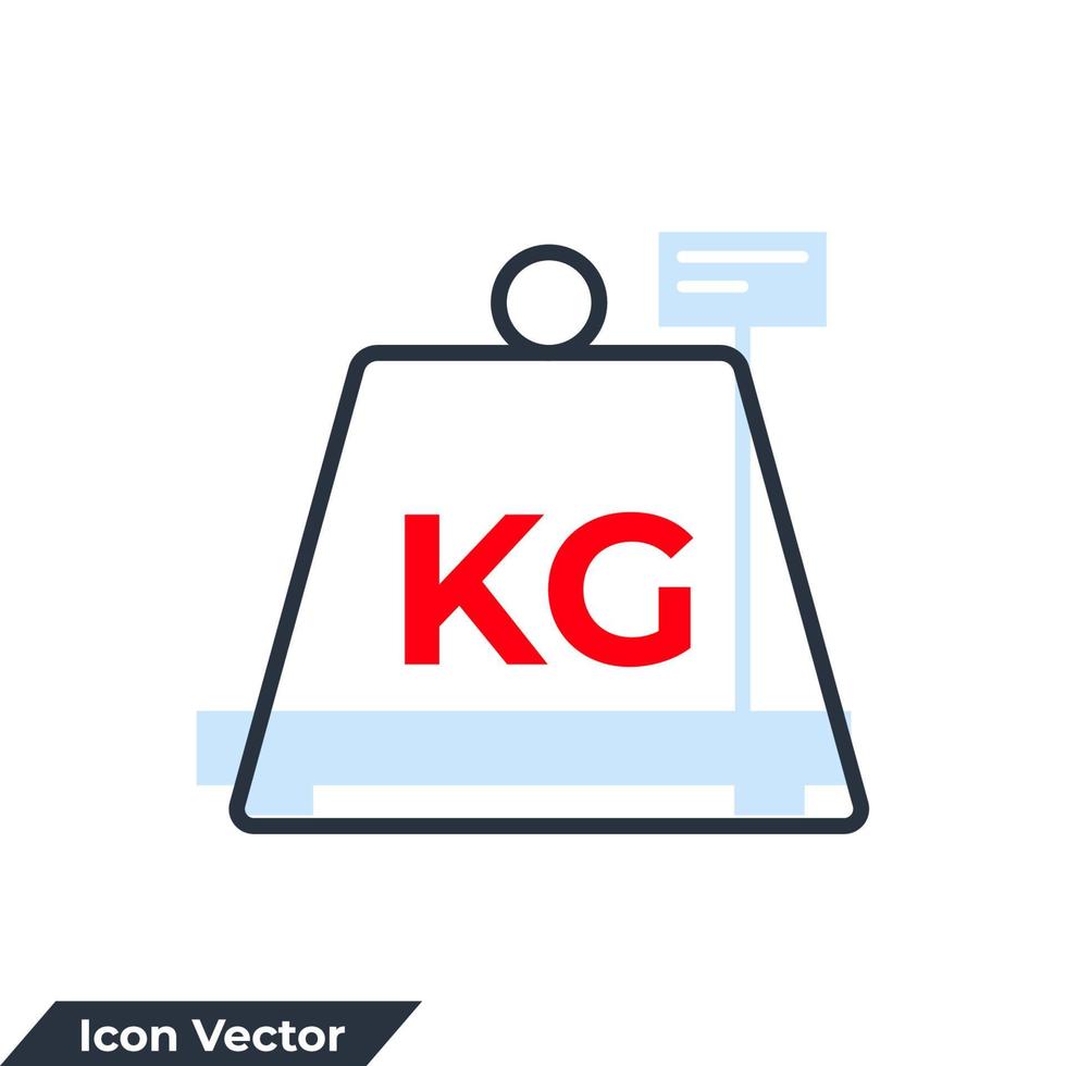 gewicht pictogram logo vectorillustratie. kilogram halter symbool sjabloon voor grafische en webdesign collectie vector