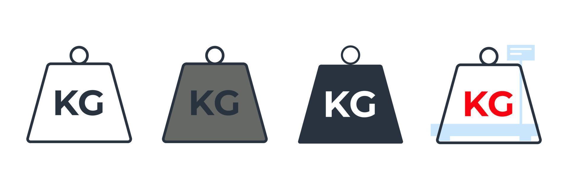 gewicht pictogram logo vectorillustratie. kilogram halter symbool sjabloon voor grafische en webdesign collectie vector