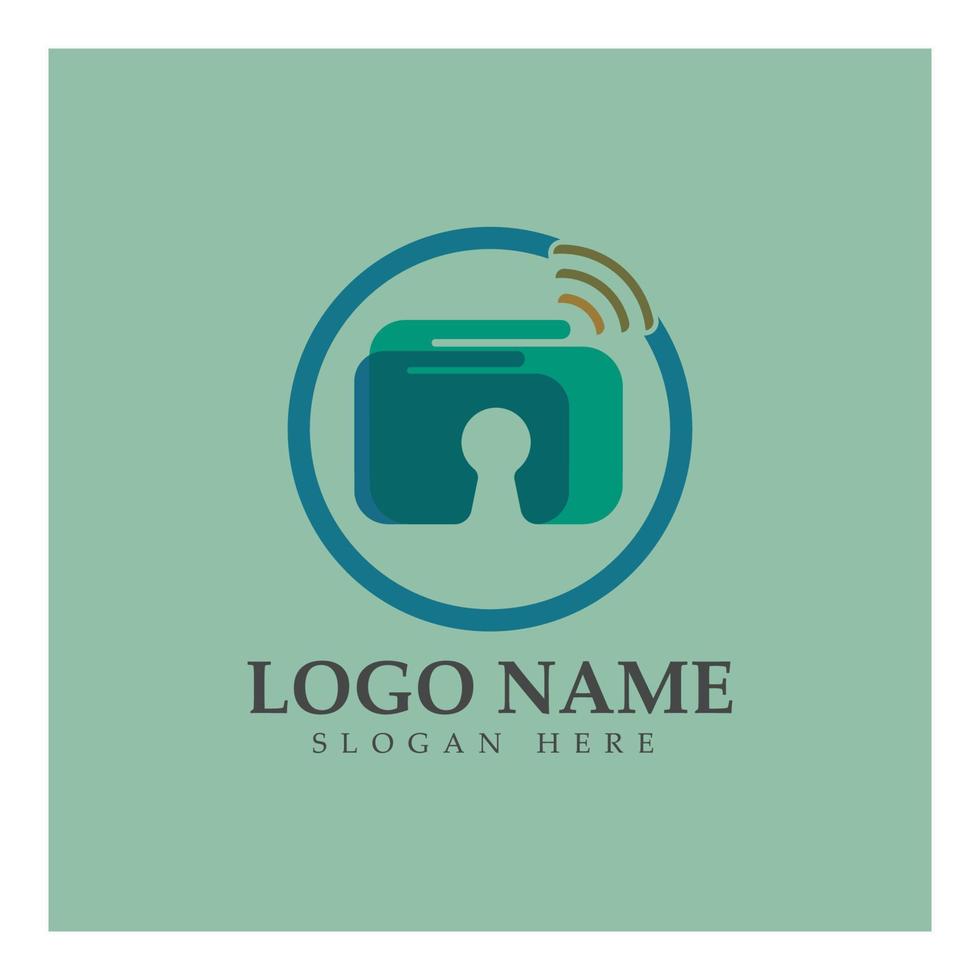 e-wallet logo ontwerp pictogram vector