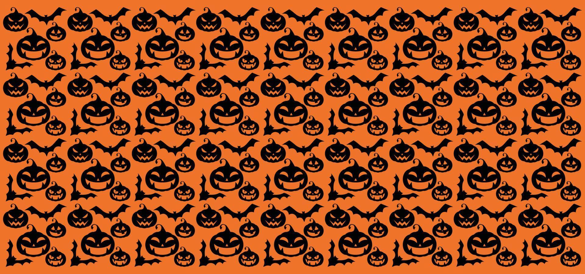 concept van halloween-patroon met pompoenen. vector