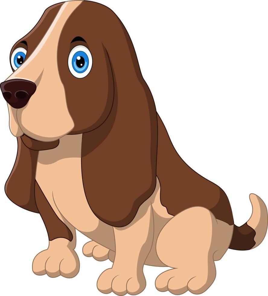 schattige hond cartoon geïsoleerd op een witte achtergrond vector