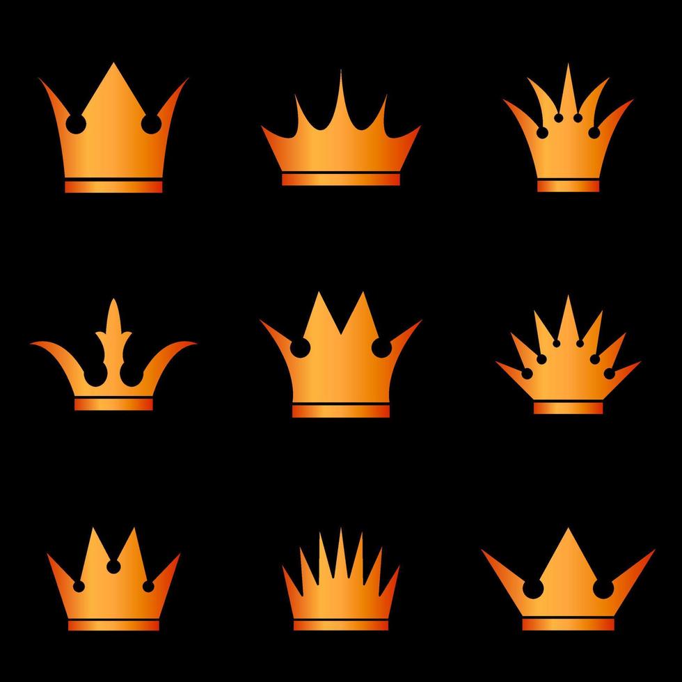 kroon icon set vector