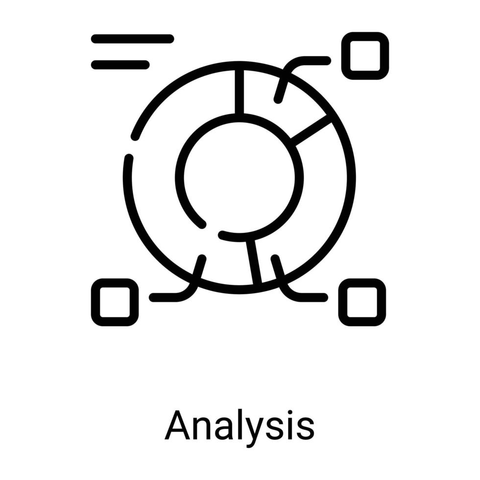 analyse lijn pictogram geïsoleerd op een witte achtergrond vector